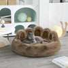 Lit long en peluche pour chat