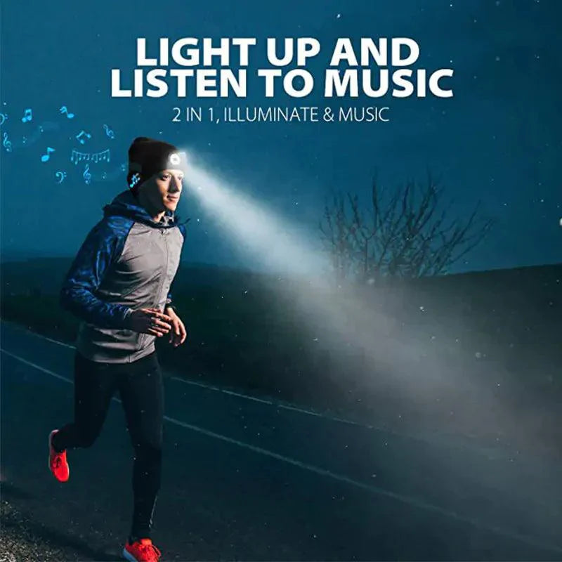 Chapeau LED avec casque stéréo