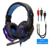 Casque de jeu filaire à lumière LED
