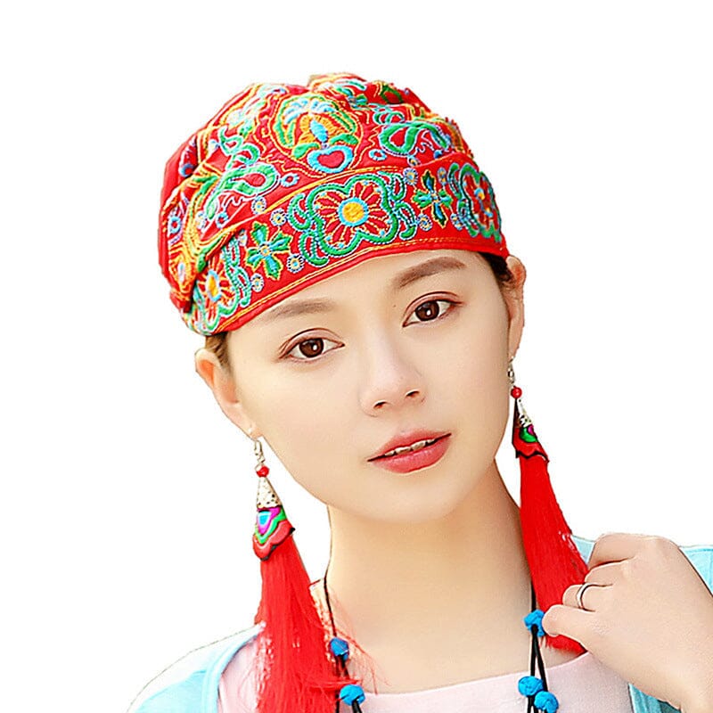 Turban ethnique brodé