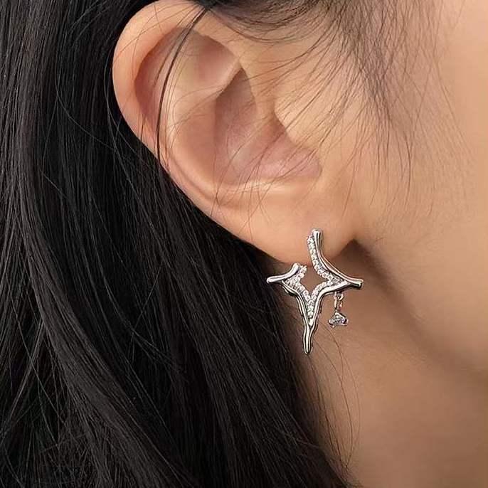 Boucles d'oreilles en strass Asterism