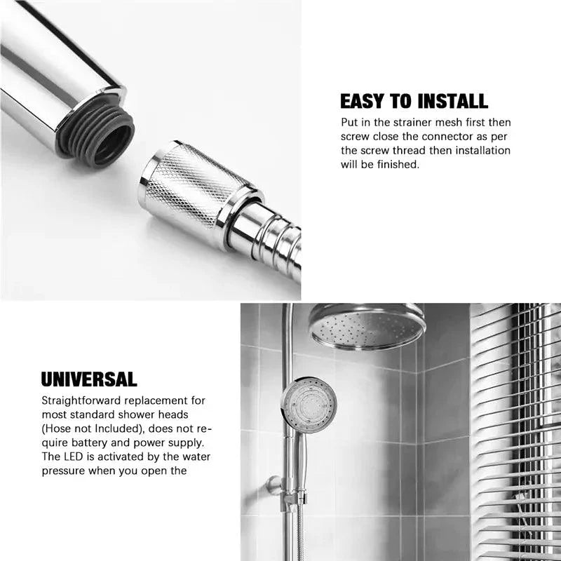 Pommeau de douche lumineux à LED