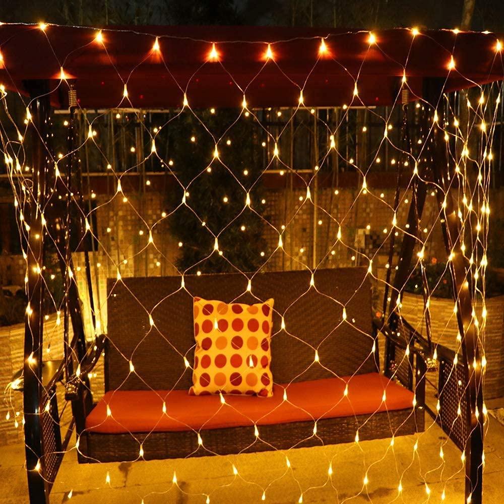Guirlandes lumineuses solaires en maille filet