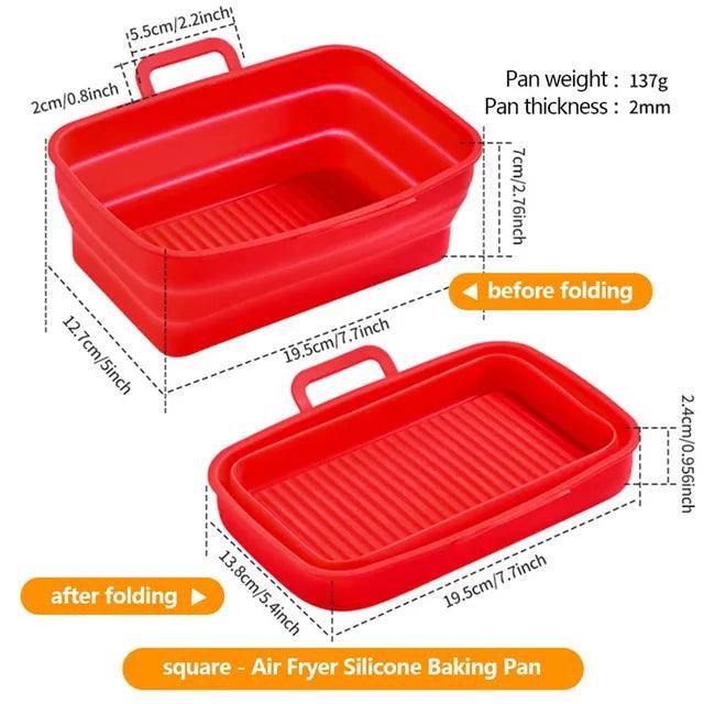 Plat de cuisson rectangulaire pour friteuse à air