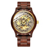 Montre mécanique classique en bois pour homme