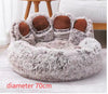 Lit long en peluche pour chat