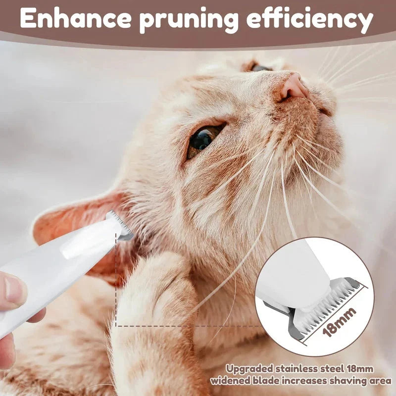 Rasoir pour animaux de compagnie rechargeable et étanche avec lumière LED 