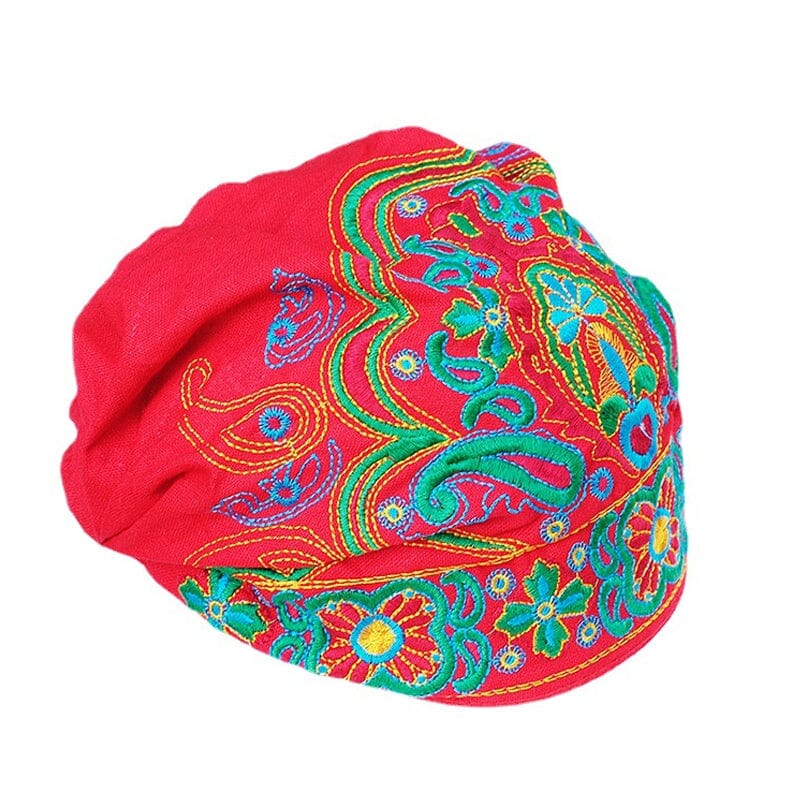 Turban ethnique brodé