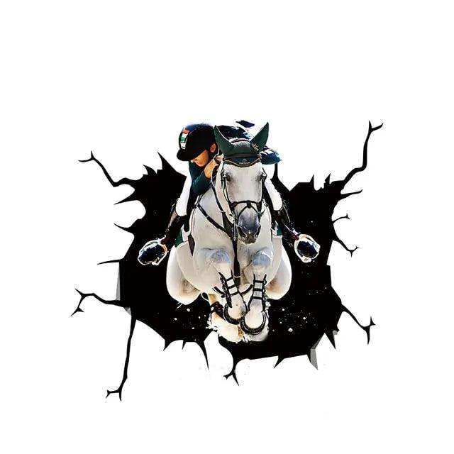 Autocollant de fenêtre de voiture à cheval