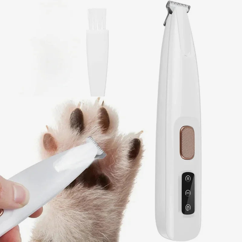 Rasoir pour animaux de compagnie rechargeable et étanche avec lumière LED 