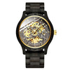 Montre mécanique classique en bois pour homme