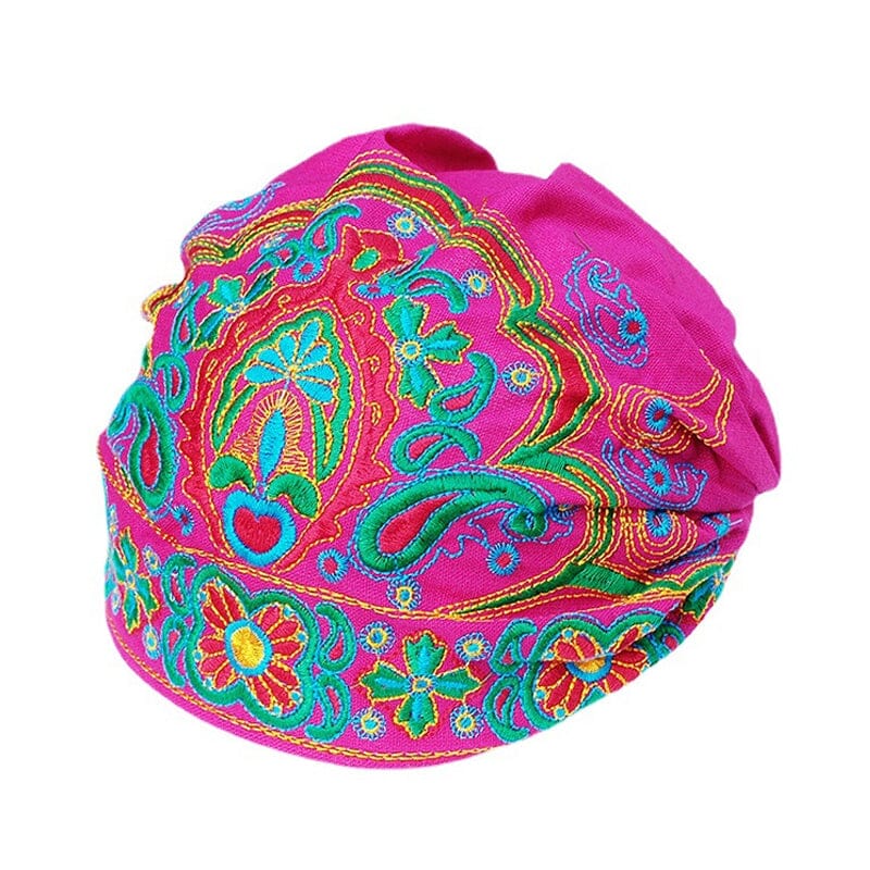 Turban ethnique brodé