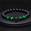 Bracelet d'oeil de tigre à tête de loup