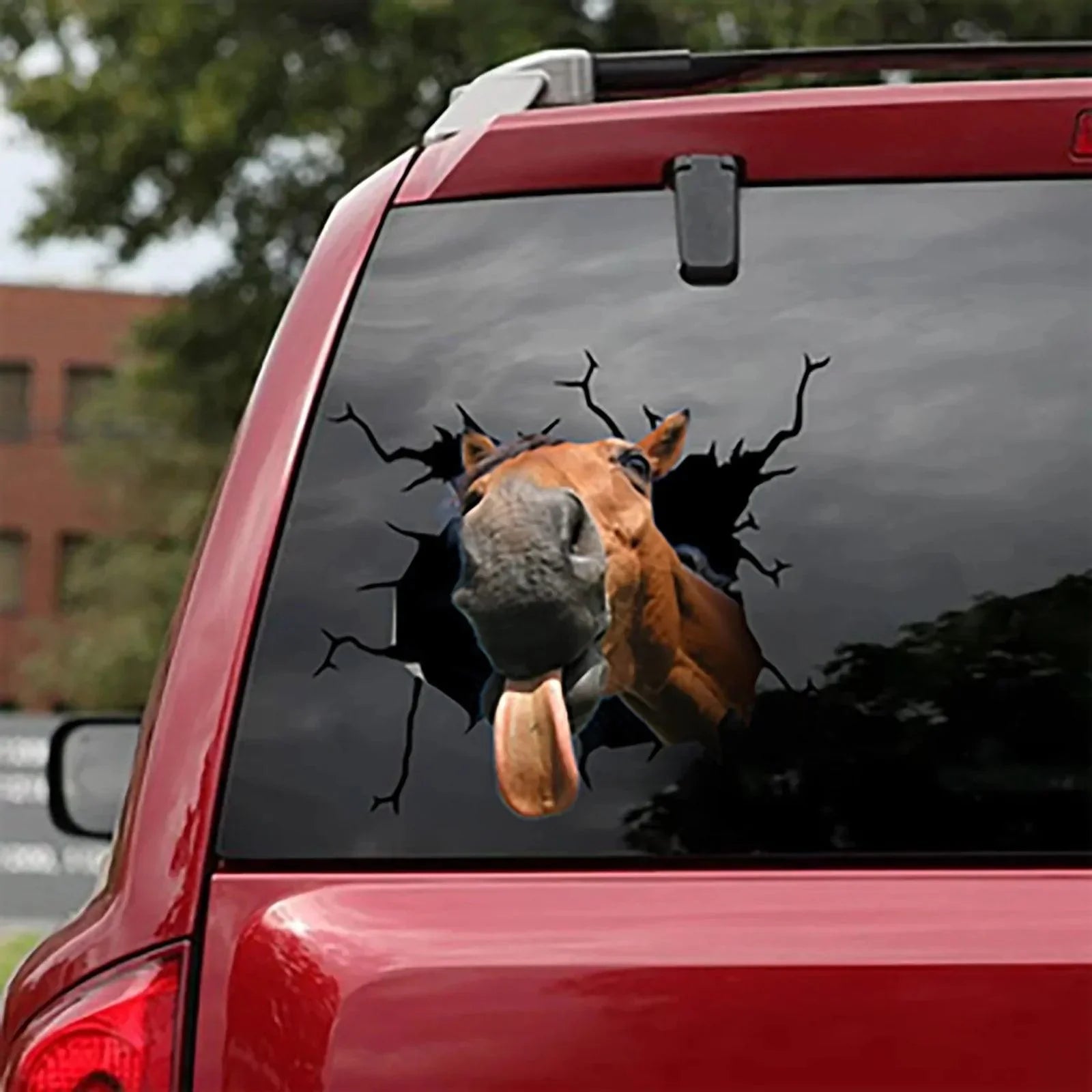 Autocollant de fenêtre de voiture à cheval