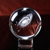 Boule de cristal miniature 3D Galaxy 6/8 cm