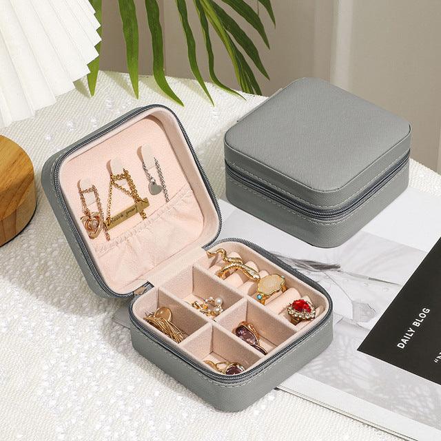 Boîte de rangement à fermeture éclair pour bijoux