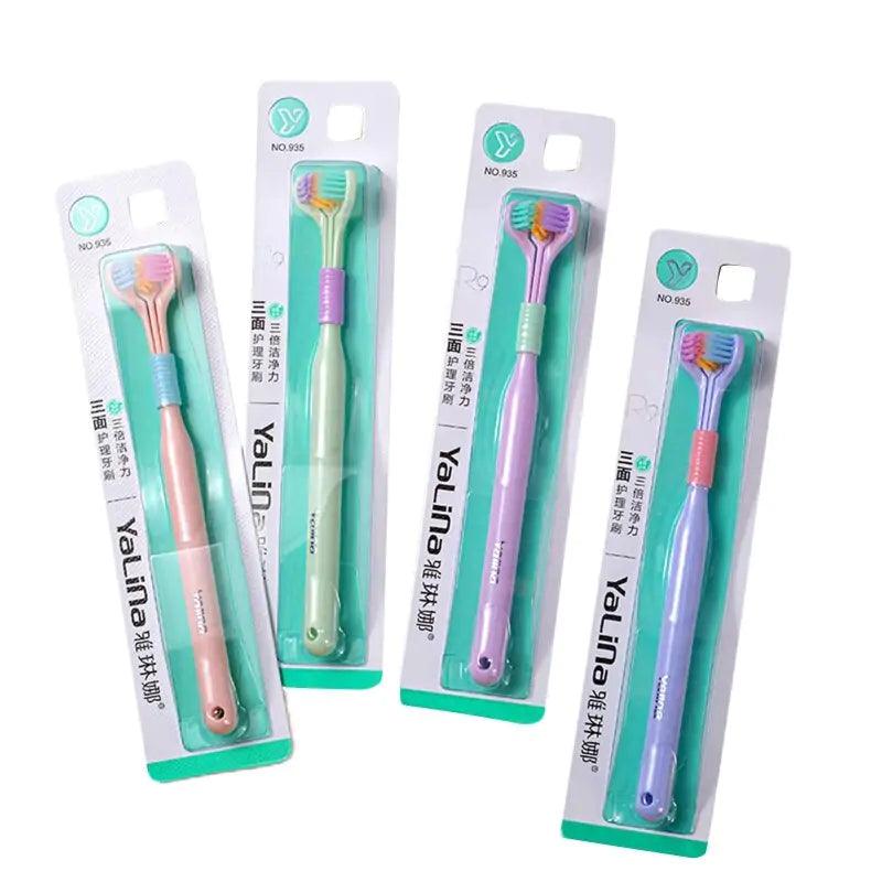 Brosses à dents à 3 faces