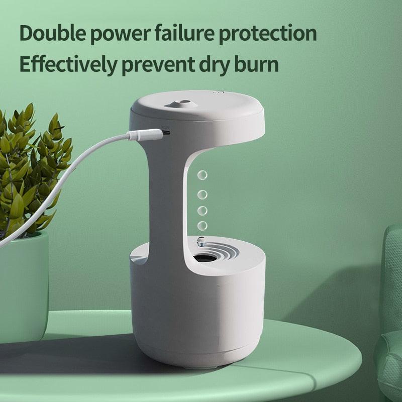 Diffuseur d'humidificateur à LED en forme de goutte d'eau