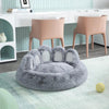 Lit long en peluche pour chat