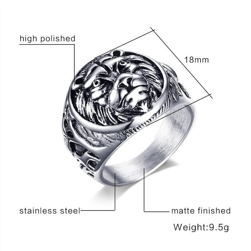 Bagues tête de lion
