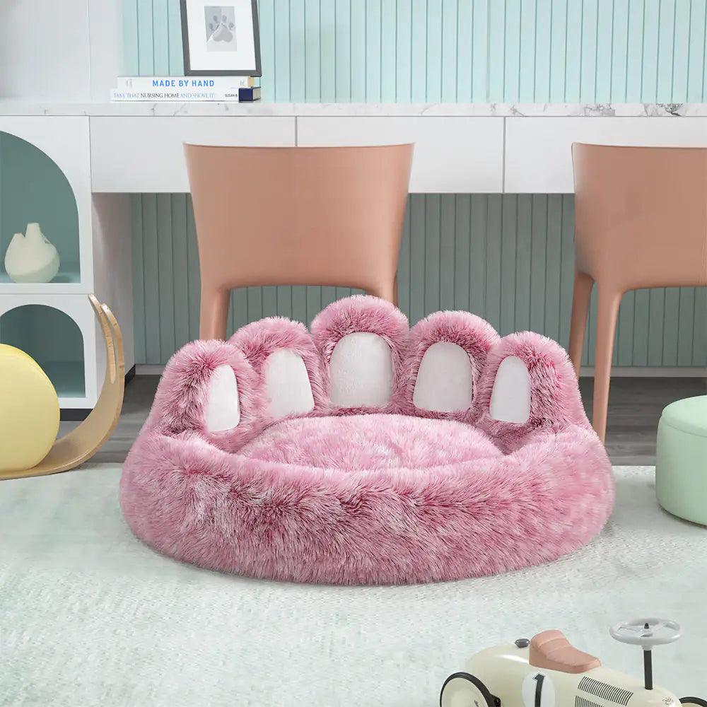 Lit long en peluche pour chat