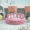 Lit long en peluche pour chat