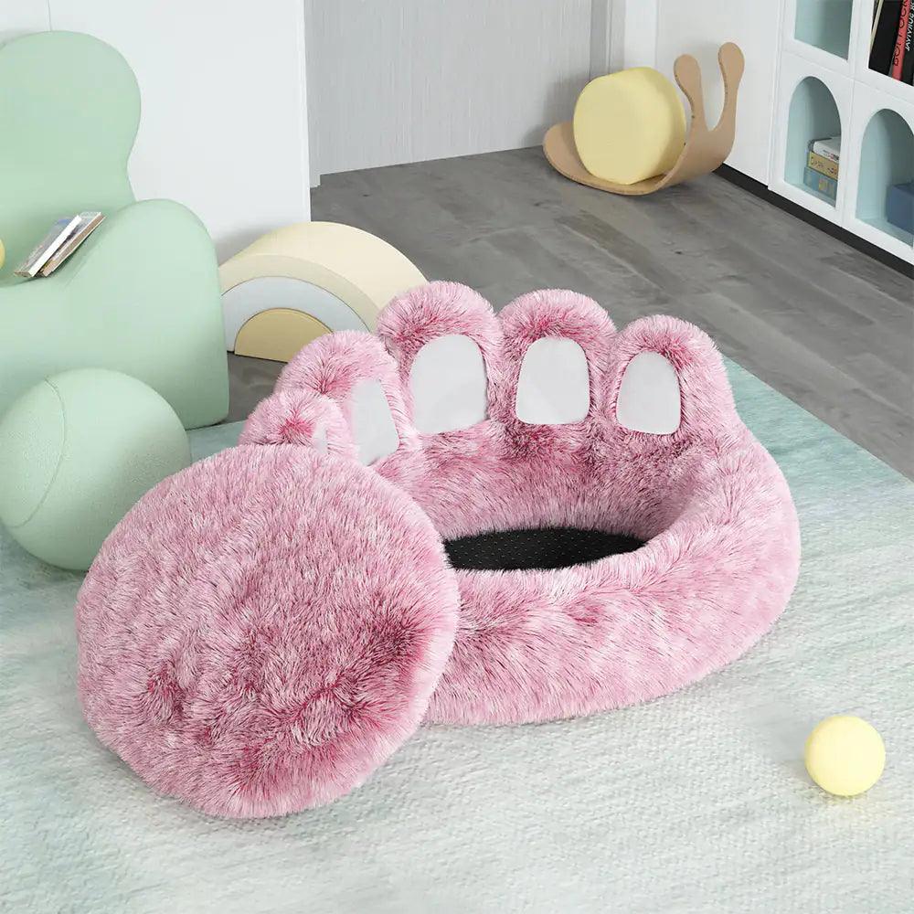 Lit long en peluche pour chat