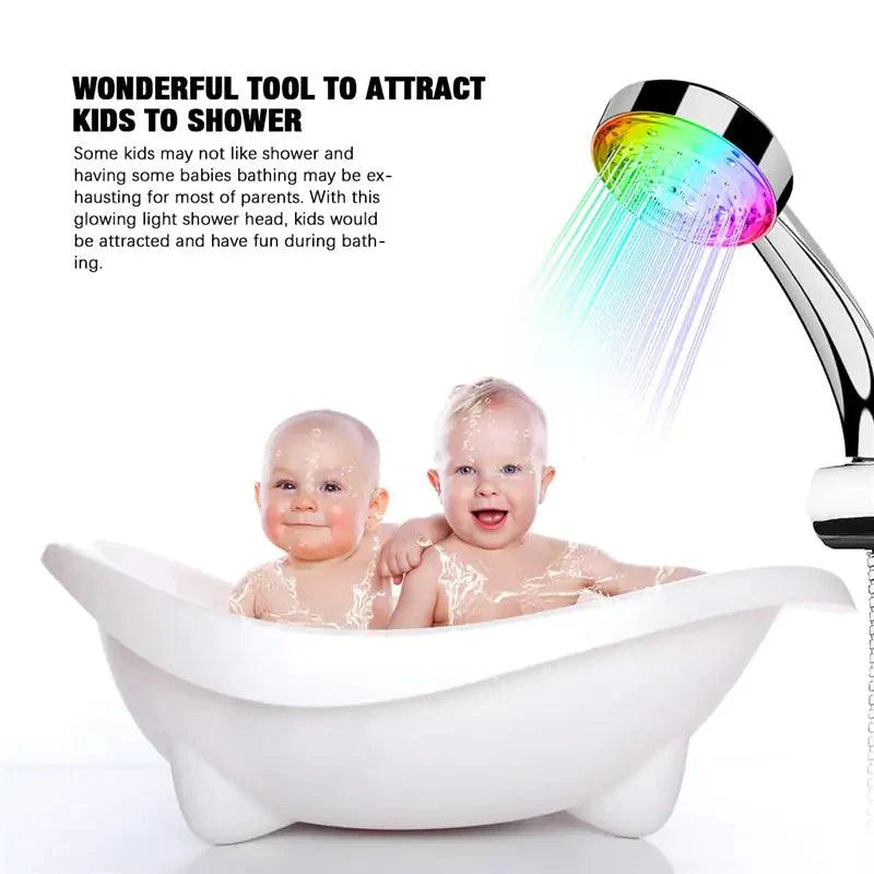 Pommeau de douche lumineux à LED