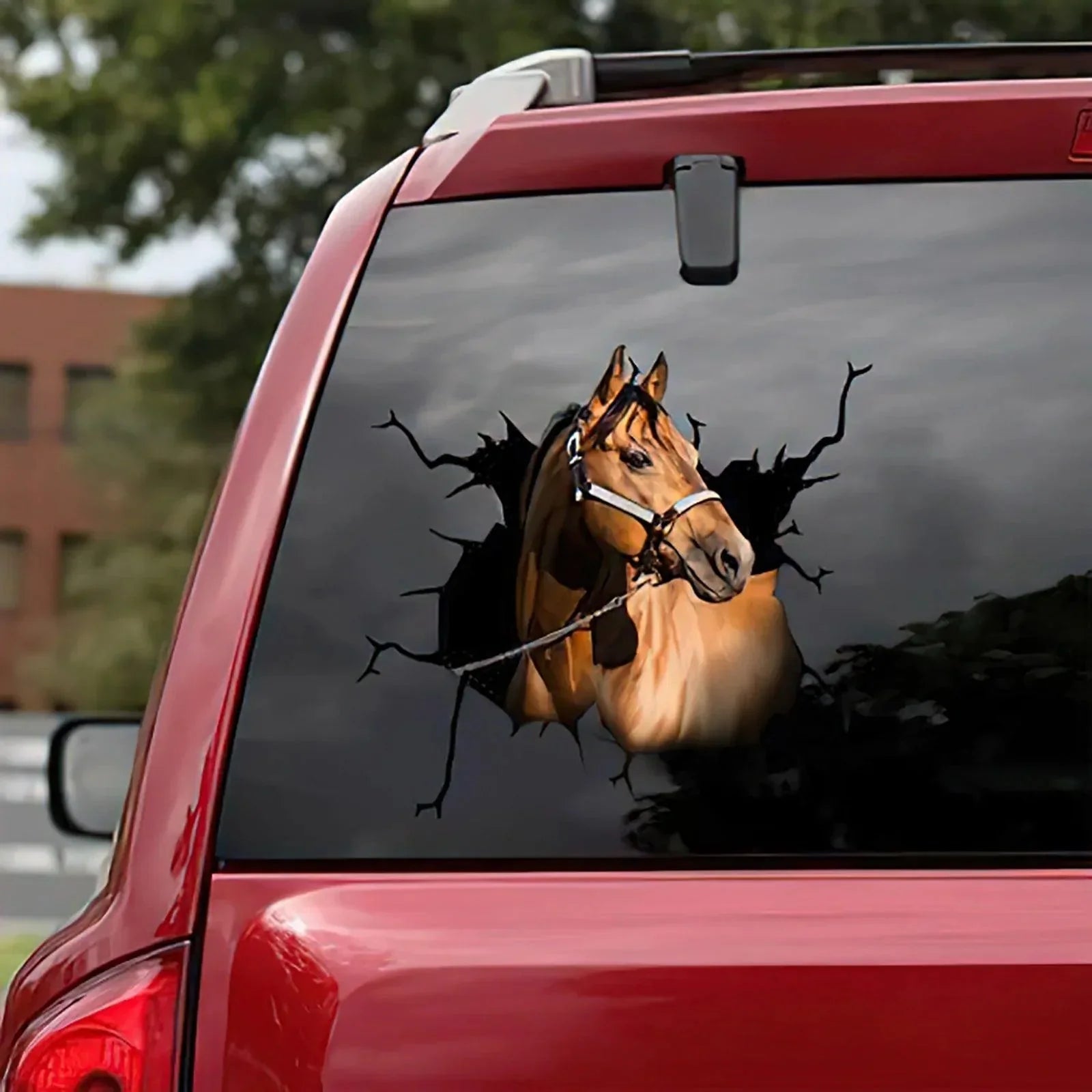 Autocollant de fenêtre de voiture à cheval