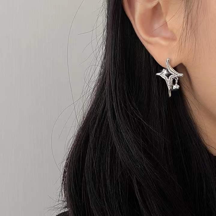 Boucles d'oreilles en strass Asterism