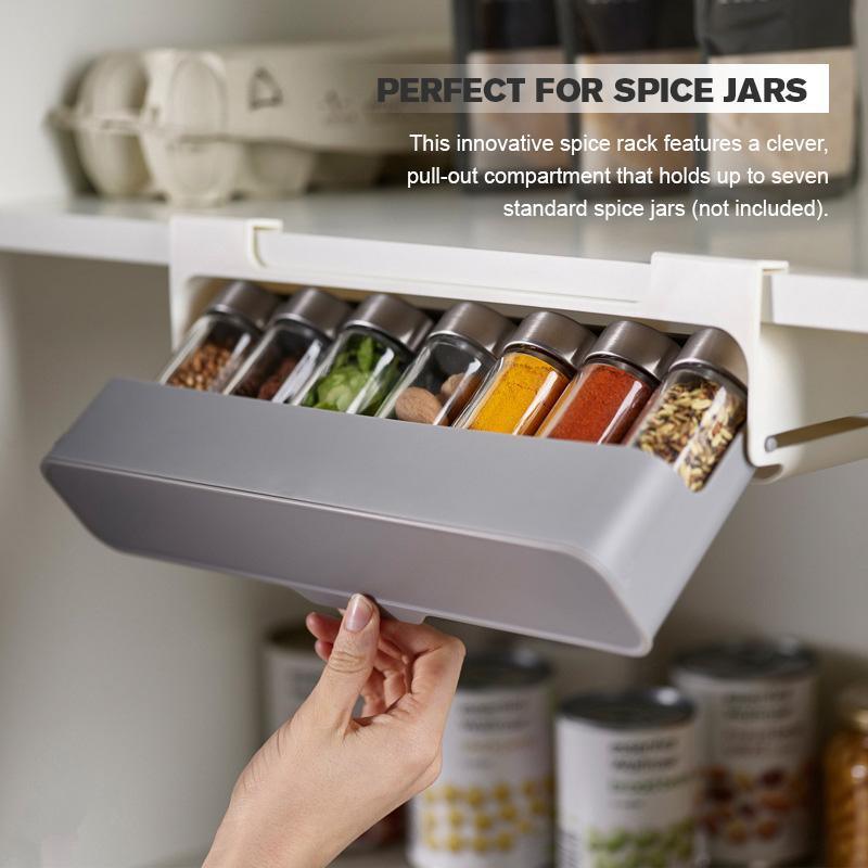 Organisateur d'épices mural autocollant pour cuisine