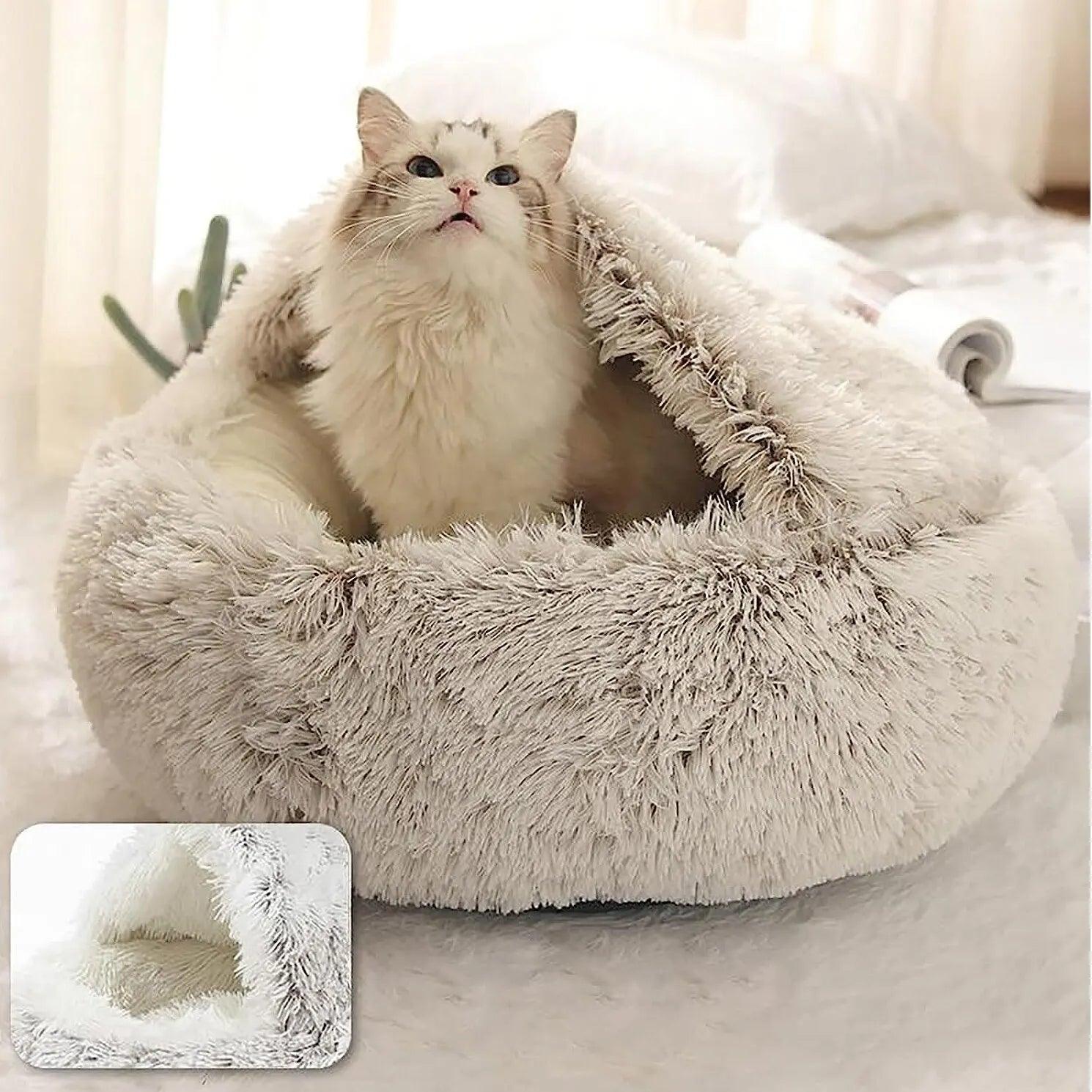Lit en peluche douce pour animaux de compagnie