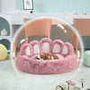 Lit long en peluche pour chat