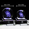 Boule de cristal miniature 3D Galaxy 6/8 cm