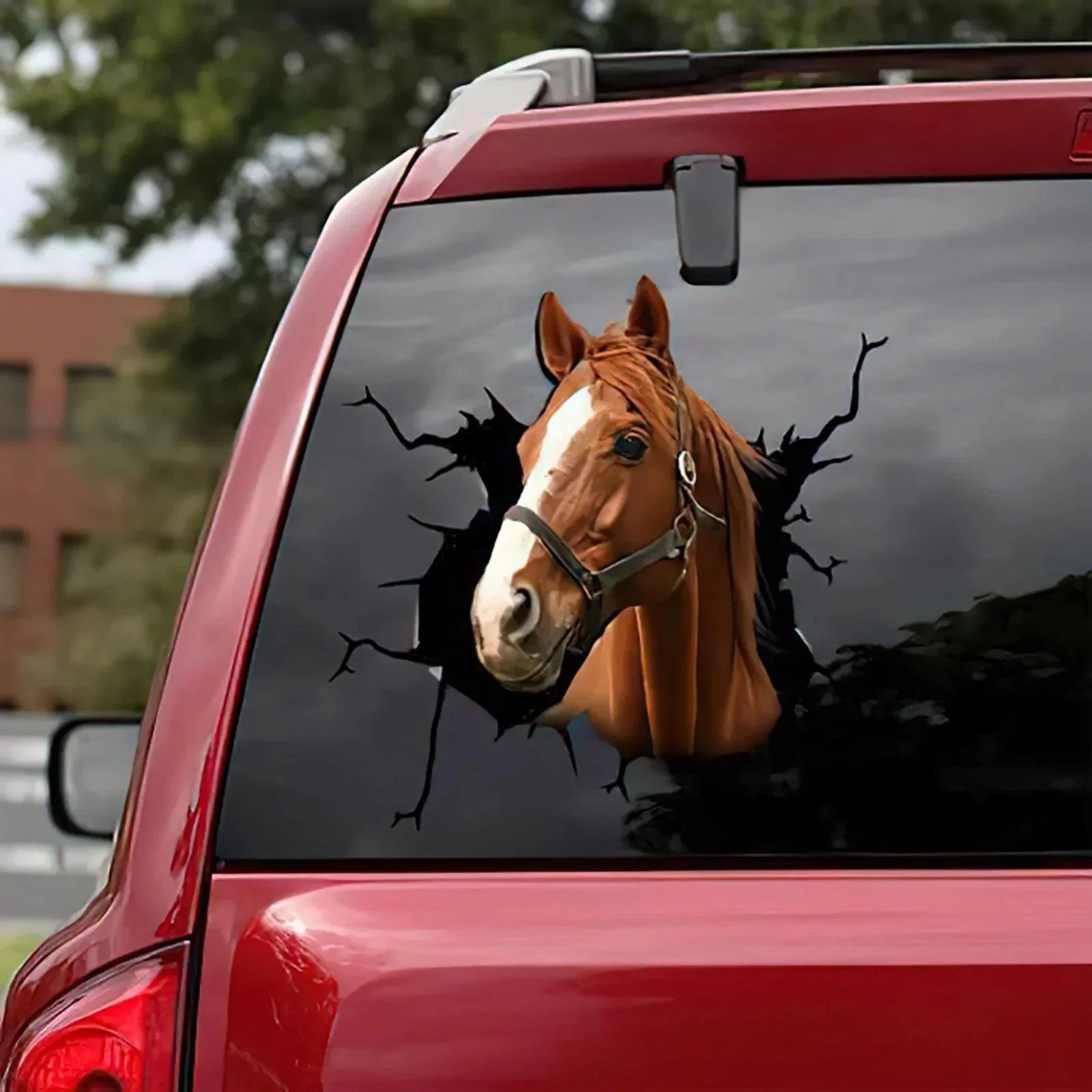 Autocollant de fenêtre de voiture à cheval