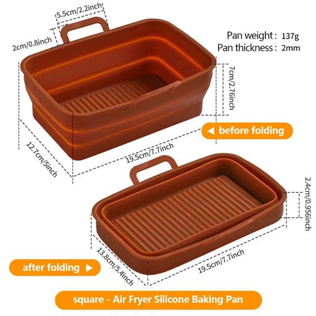 Plat de cuisson rectangulaire pour friteuse à air