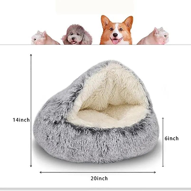 Lit en peluche douce pour animaux de compagnie