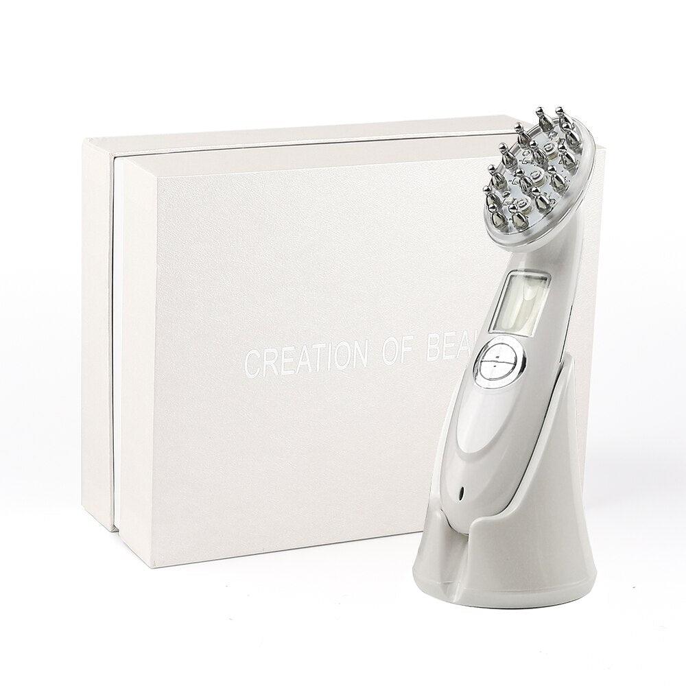 Peigne électrique pour la croissance des cheveux, appareil de massage par vibrations infrarouges EMS RF, micro-courant, traitement contre la perte de cheveux, repousse des cheveux