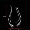 Carafe à vin en cristal en forme de U de 1 500 ml