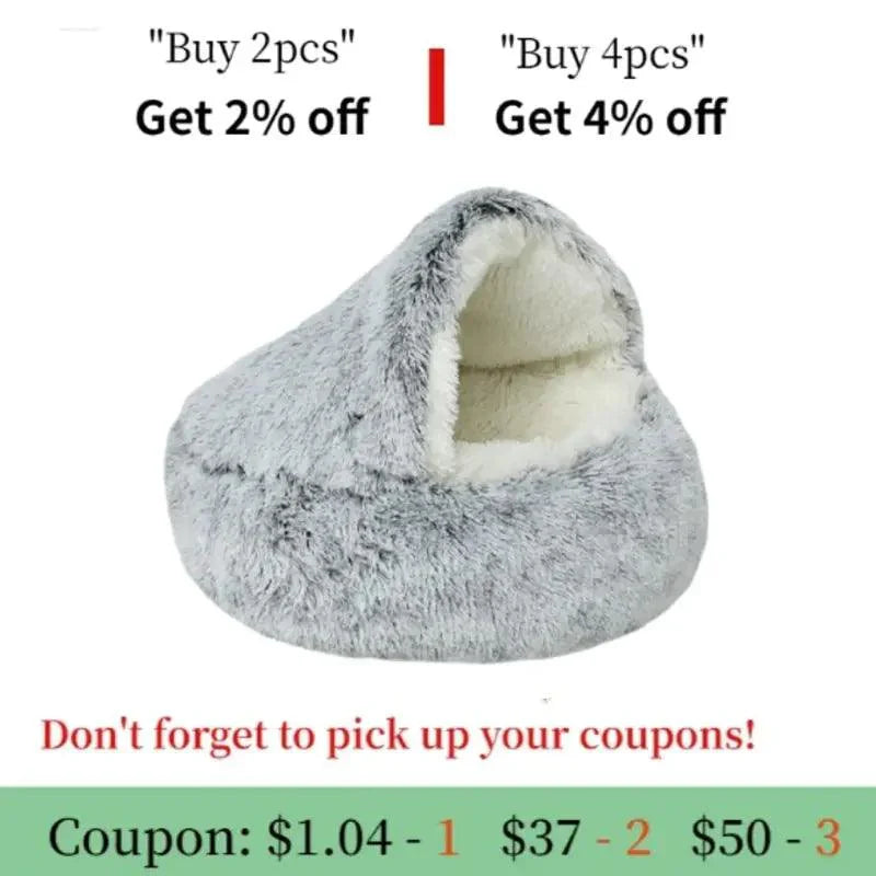Lit en peluche pour animaux de compagnie