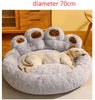 Lit long en peluche pour chat