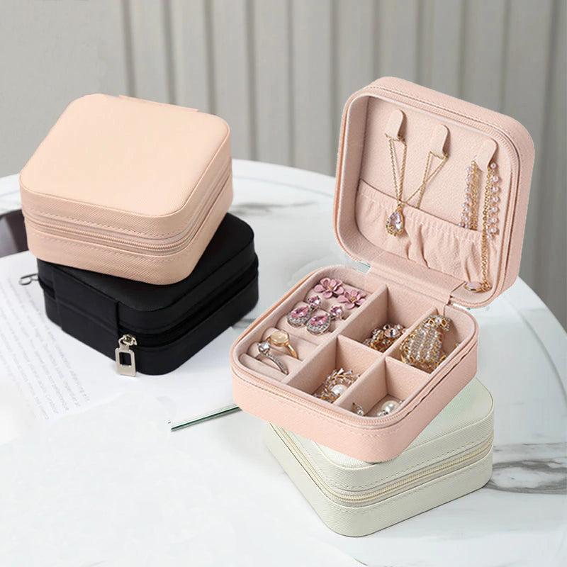 Boîte de rangement à fermeture éclair pour bijoux