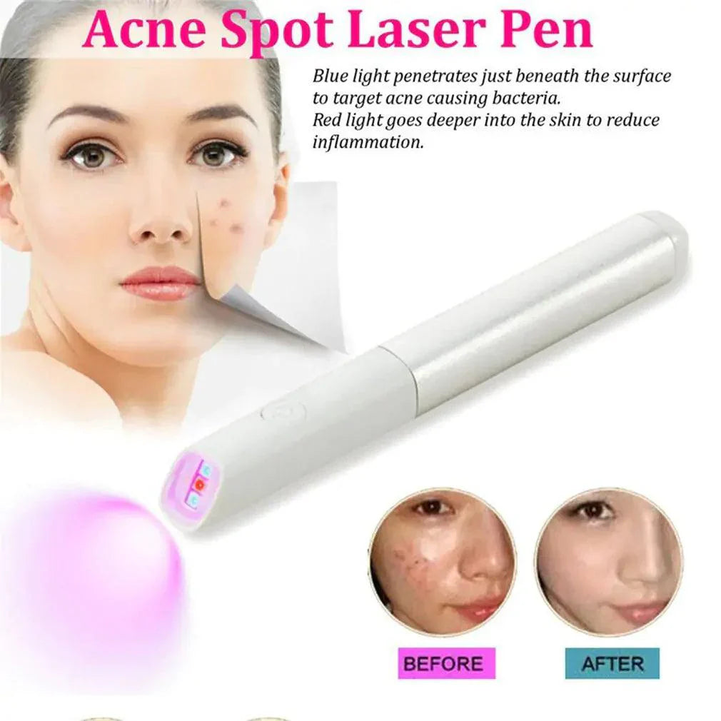 Stylo de luminothérapie rouge et bleu