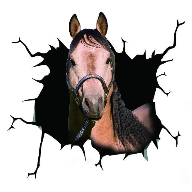 Autocollant de fenêtre de voiture à cheval