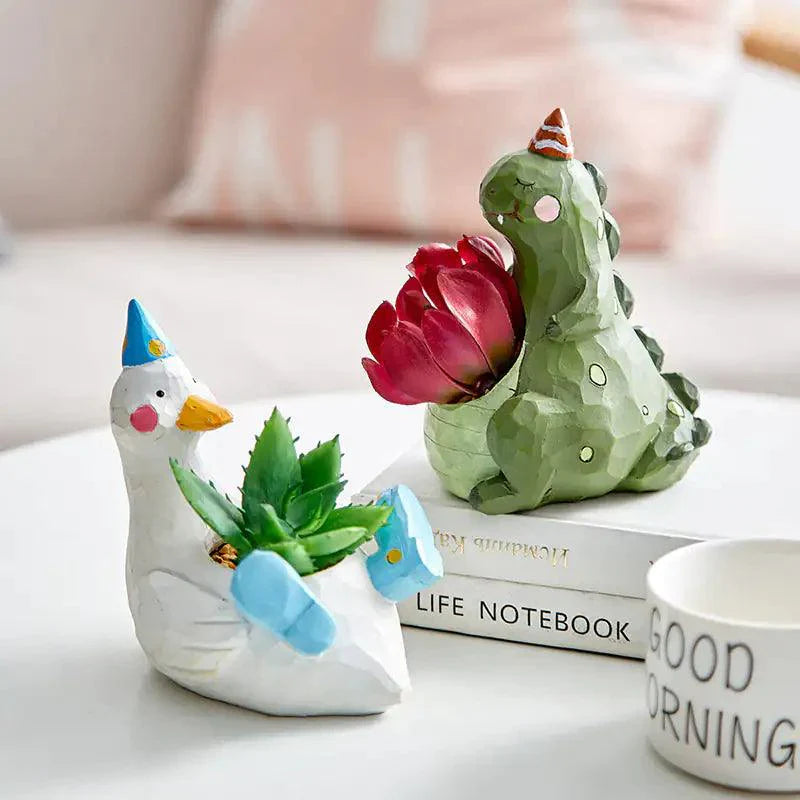 Jardinière pour plantes succulentes en forme d'animaux