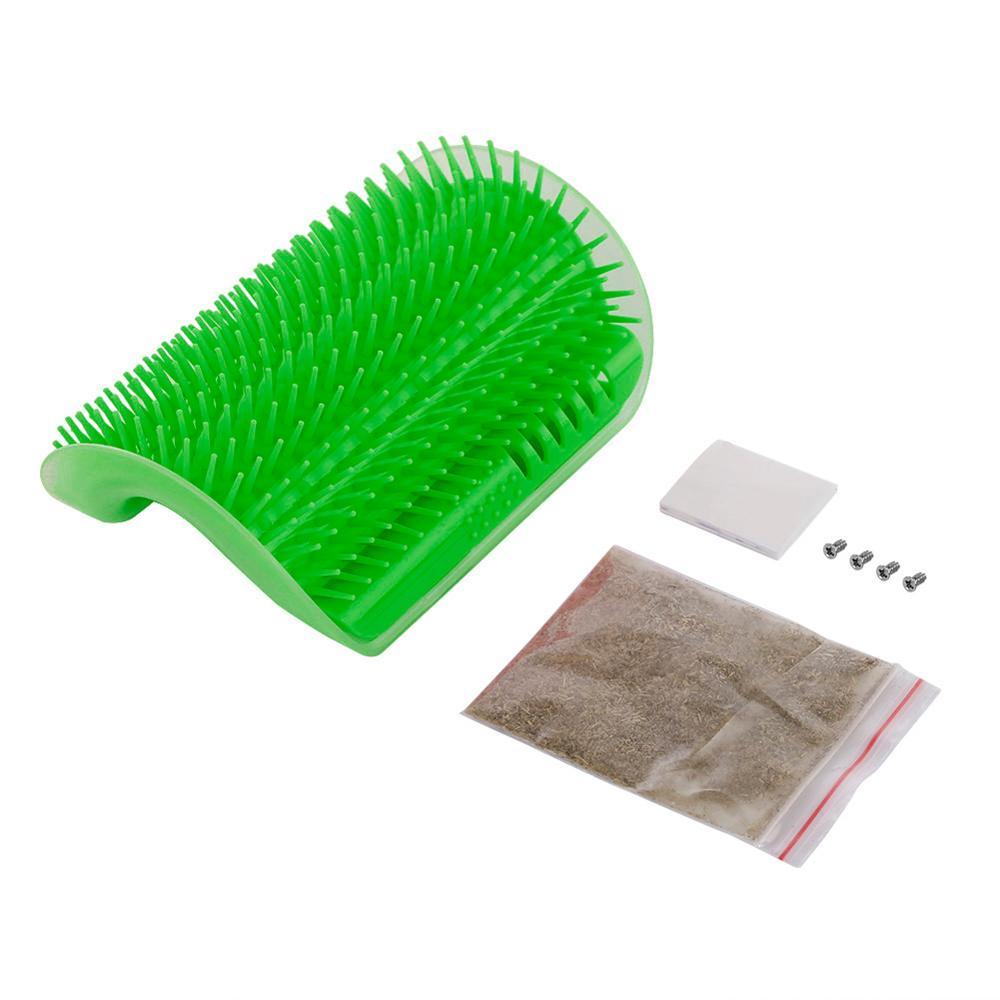 Brosse d'angle auto-toilettante pour chat