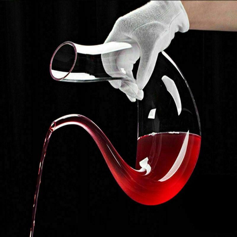 Carafe à vin en cristal en forme de U de 1 500 ml