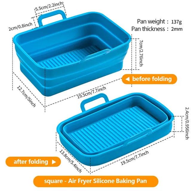 Plat de cuisson rectangulaire pour friteuse à air