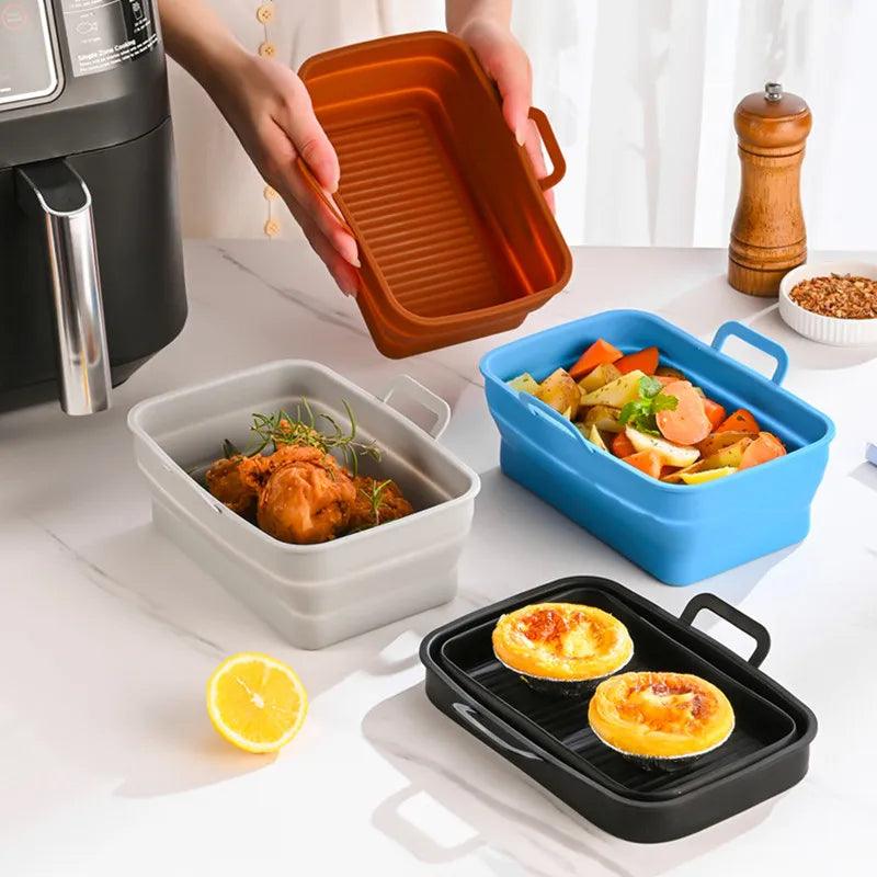 Plat de cuisson rectangulaire pour friteuse à air
