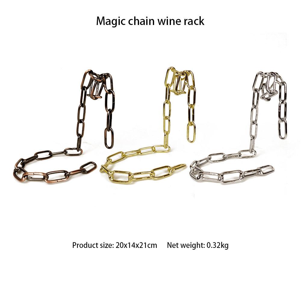 Porte-bouteille de vin en chaîne de fer magique
